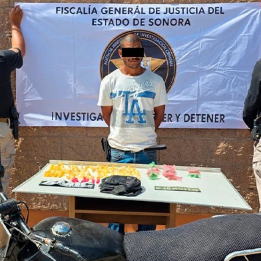 Sujeto Detenido en Posesión de 80 Envoltorios de Presunta Droga en Bácum, Sonora